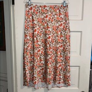 Floral Print Midi Skirt